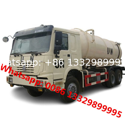 SINO TRUK HOWO 6*6 sewage sludge treatment and purification vehicle for sale, HOWO vacuum tanker car truck for sale