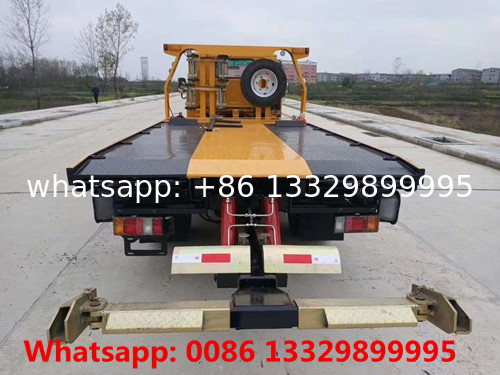 5tons towing truck hydraulic 8 degree sliding block road recovery truck body, ISUZU flatbed wrecker towing vehicle