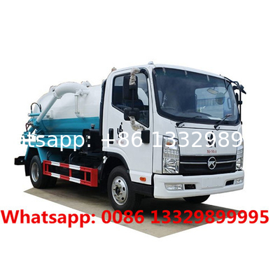 HOT SALE! lower price stainless steel 304 5,000L vacuum tanker vehicle, Sewage Sewer Cleaning Combination tanker truck