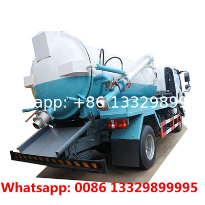 HOT SALE! lower price stainless steel 304 5,000L vacuum tanker vehicle, Sewage Sewer Cleaning Combination tanker truck