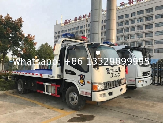 Good price JAC brand 3T wrecker towing vehicle for sale, High quality flatbed towing vehicle for sale