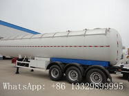 ASME standard 3 Axle lpg gas tank trailer for sale, BPW/FUWA 3 axles 56m3 bulk road transported lpg gas tank trailer