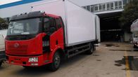 10 tons FAW Jiefang 4x2 new mobile cold room trucks for sale, FAW brand 4*2 LHD 10tons refrigerated van truck for sale