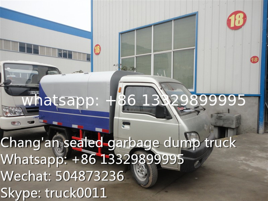 hot sale Chang'an mini sealed garbage carrier,factory sale best price chang'an dump sealed wastes collecting vehicle