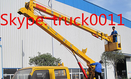 Yuejin brand 4*2 LHD14m- 16m overhead working truck for sale,  YUEJIN brand 14m-16m aerial working platform truck