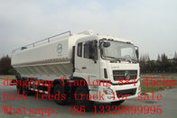 Dongfeng tianlong 8*4 40-45cbm animal poultry feed truck for sale, 20tons hydraulic farm-oriented feed tank truck
