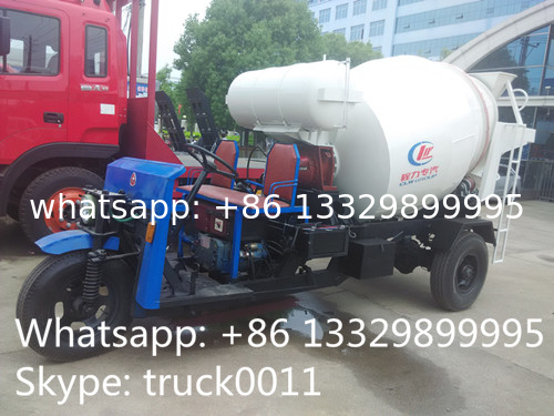 high quality and best price 1.5cbm 3 wheels concrete mixer truck for sale,factory direct sale mini truck mounted mixer