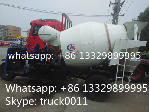 high quality and best price 1.5cbm 3 wheels concrete mixer truck for sale,factory direct sale mini truck mounted mixer