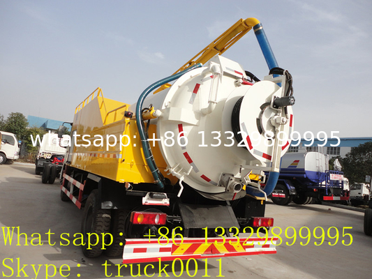 factory price Dongfeng tianjin combined vacuum flushing truck for sale, vacuum truck