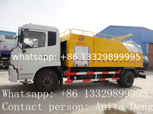 factory price Dongfeng tianjin combined vacuum flushing truck for sale, vacuum truck