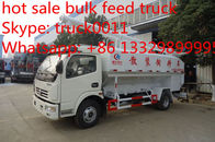 Euro 3 dongfeng 120hp 4ton-5ton poultry feed delivery truck for sale, best price hydraulic 12m3 feed truck for sale