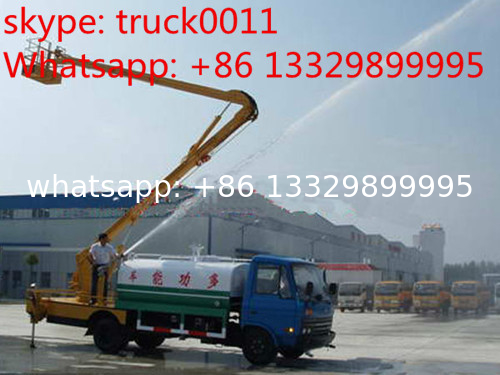 dongfeng brand high altitude operation truck with water tanker, hot sale hydraulic bucket truck with water tank