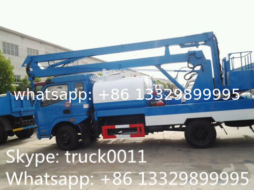 dongfeng brand high altitude operation truck with water tanker, hot sale hydraulic bucket truck with water tank