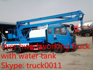 dongfeng brand high altitude operation truck with water tanker, hot sale hydraulic bucket truck with water tank