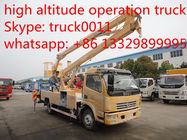 dongfeng duolika 14-16m overhead working truck for export, high altitude operation truck, aerial working platform truck
