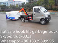 Chang’an 4*2 LHD mini hook lifter garbage truck for sale,best price and high quality Chang'an skid loader for sale