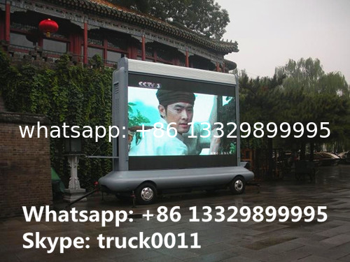 outdoor mobile LED displays screen advertising billboard trailer for sale, led trailer