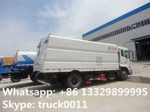 dongfeng 4*2 LHD  180hp/185hp diesel road sweeper cleaning vehicle for sale, best price CLW road cleaning vehicle