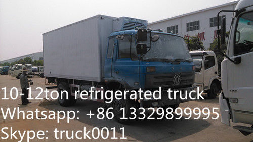 hot sale dongfeng 153 cummin 190hp 10ton-15ton cold room truck, dongfeng 15tons freezer van truck for frozen seafood