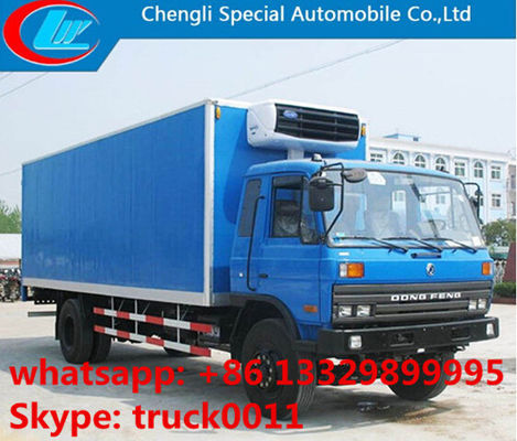 4x2 dongfeng 8 ton to 15 ton refrigerated van, hot sale best price Cummin 170hp dongfeng brand refrigerated truck