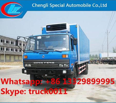 4x2 dongfeng 8 ton to 15 ton refrigerated van, hot sale best price Cummin 170hp dongfeng brand refrigerated truck