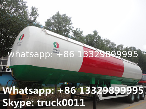 factory direct sale 56,000L lpg gas tanktrailer , high quality 23.5ton propane gas trailer with aluninum cover for sale