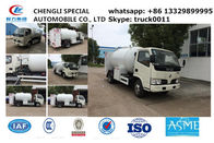 factory sale CLW brand 5500L propane gas dispensing truck for refillin home gas cylinders, CLW brand mini lpg gas tank