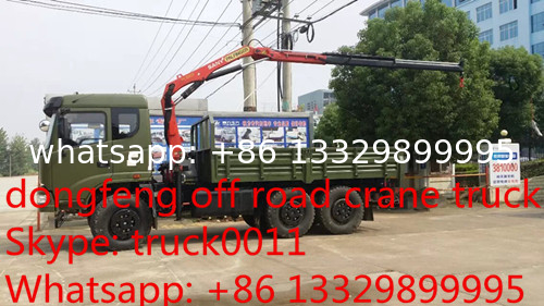 dongfeng 4*4 knuckle boom mounted on truck, hot sale dongfeng truck with crane for sale, best price crane truck