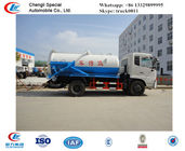 dongfeng tianjin 4*2 LHD sewage suction truck for sale, Factory sale best price dongfeng 8m3 vacuum sludge tank truck