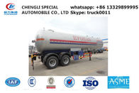 CLW brand double BPW axles 40.5cubic road transported lpg gas tank for sale, 17tons lpg gas tank trailer for sale