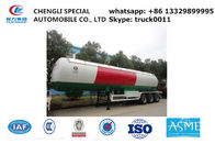 ASME lpg gas trailer with sun-shield for sale, factory direct sale cheapest propane gas trailer with sunshield cover
