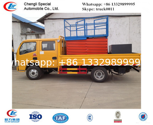 DongFeng 4*2 LHD/RHD lifting high altitude operation truck for sale, best price hydraulic manlift aerial platform truck