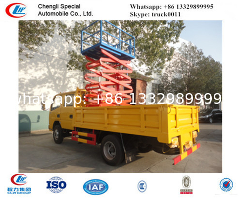 DongFeng 4*2 LHD/RHD lifting high altitude operation truck for sale, best price hydraulic manlift aerial platform truck