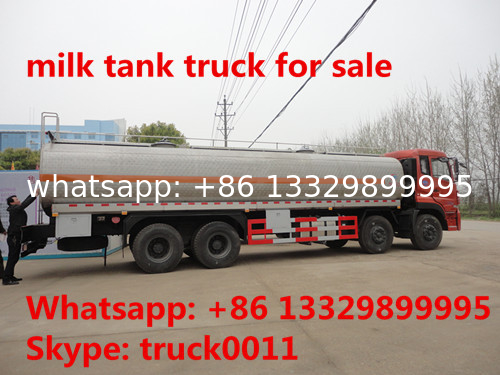factory sale dongfeng tianlong 6*4 30cbm liquid food tank truck for sale, stainless steel tank for liquid food for sale