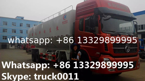 40cbm animal bulk feed tank truck for sale,CLW brand 20tons-25ton dongfeng farm-oriented feed delivery truck for sale