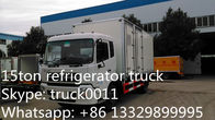dongfeng tianjin 4*2 LHD15ton cold room truck for sale, best price 190hp diesel 15tons refrigerated van truck for sale