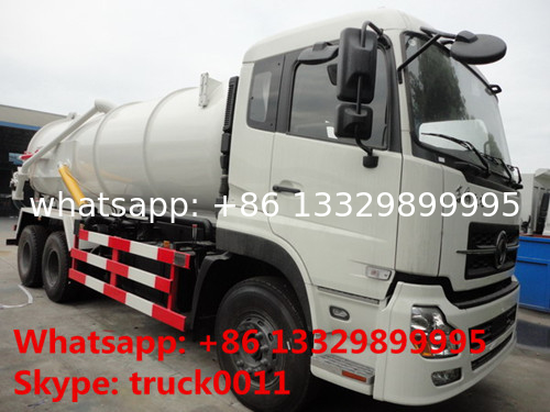 factory direct sale best price dongfeng tianlong 6*4 16cbm vacuum truck for sale, 245hp 16cbm sludge tank truck for sale