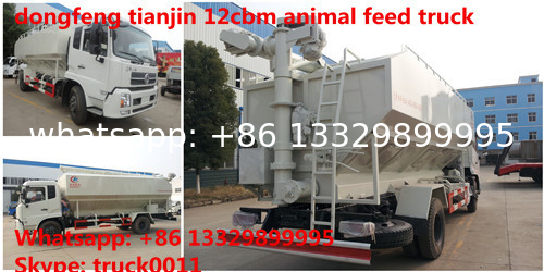 dongfeng 4*2 LHD 170hp 12cbm bulk feed delivery truck for sale, farm-oriented and livestock feed pellet transportd truck