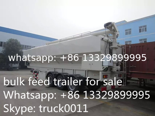 50cbm poultry animal feed tank trailer for sale, CLW best price 25ton animal feed transported tank trailer for sale