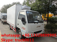 JAC brand mini 1tons cold room truck for sale, JAC gasoline cooling van truck for ice-cream and frozen food for sale