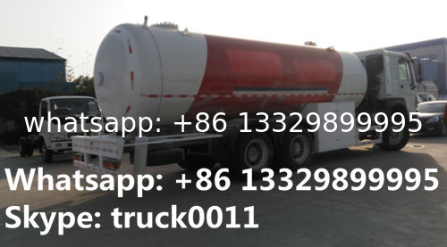 10metric tons 336hp SINO TRUK HOWO brand lpg gas dispensing truck for filhling gas bottles, 25m3 lpg gas dispenser truck