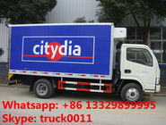 hot sale 2tons-3tons refrigerated truck for transported tuna, dongfeng reefer van truck for fresh seafood for sale