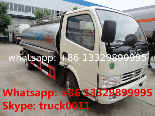 dongfeng 5,000L Euro 4 milk tank truck, liquid food tank truck for sale, best price new 304 stainless steel milk tanker