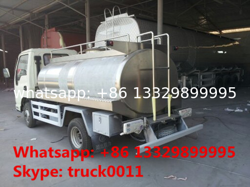 dongfeng 5,000L Euro 4 milk tank truck, liquid food tank truck for sale, best price new 304 stainless steel milk tanker