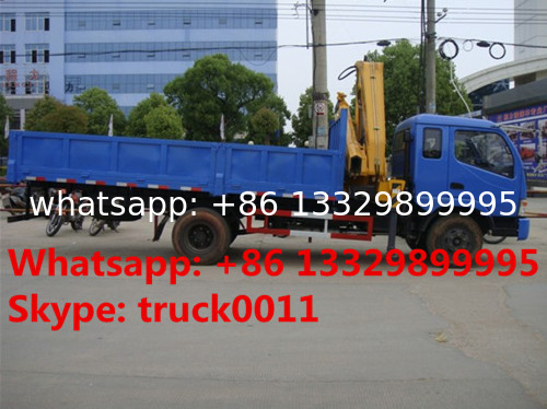 factory direct sale best price CLW truck with boom crane, Hot sale dongfeng 170hp 6tons truck with folded crane