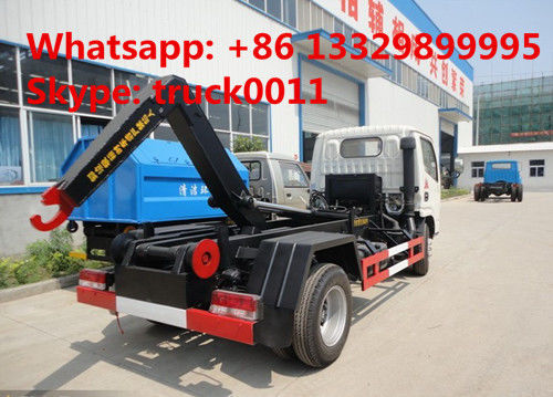 dongfeng brand 4*2 LHD  190hp hook lifter garbage truck for sale, best price dongfeng wastes collecting vehicle