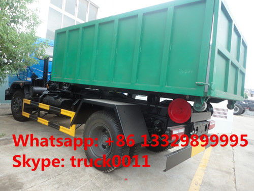 dongfeng brand 4*2 LHD  190hp hook lifter garbage truck for sale, best price dongfeng wastes collecting vehicle