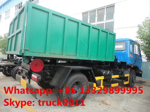 dongfeng brand 4*2 LHD  190hp hook lifter garbage truck for sale, best price dongfeng wastes collecting vehicle