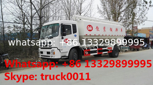 good price 10tons hydraulic system bulk feed delivery truck for sale, 20cbm poultry feed body mounted on truck for sale