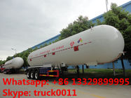 factory price 60 CBM Tri axles LPG gas tank semi trailer for sale, high quality lpg gas propane tank trailer for sale